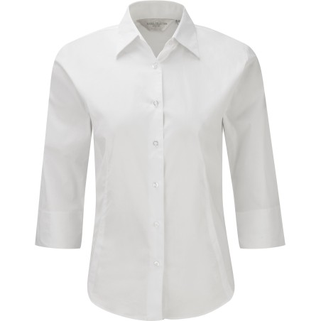 Ladies\\\' 3/4 Sleeved Fitted Shirt