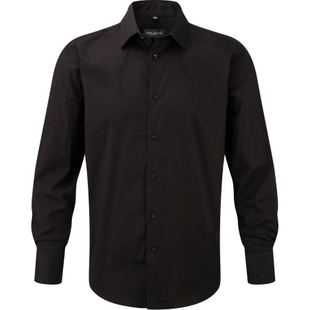 Camisa entallada manga larga hombre