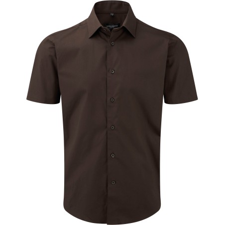 Men\\\'s Short-Sleeved Fitted Shirt