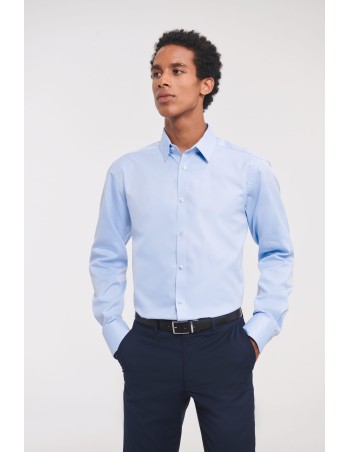 Camisa Espiga manga larga hombre