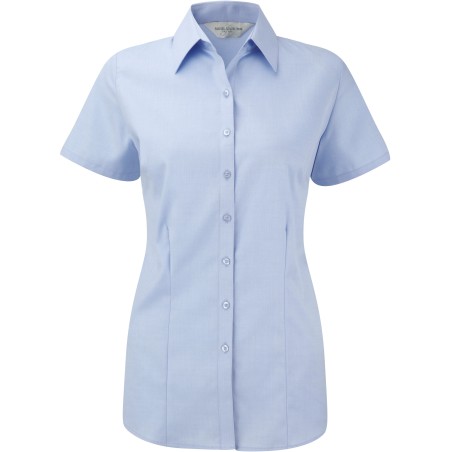 Camisa Espiga manga corta mujer