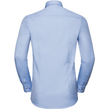 Long-sleeved Herringbone Shirt