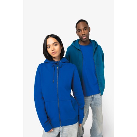 Sudadera ecorresponsable con cremallera y capucha unisex