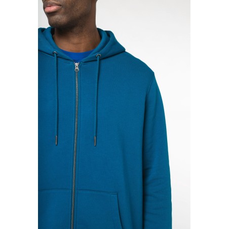 Sudadera ecorresponsable con cremallera y capucha unisex