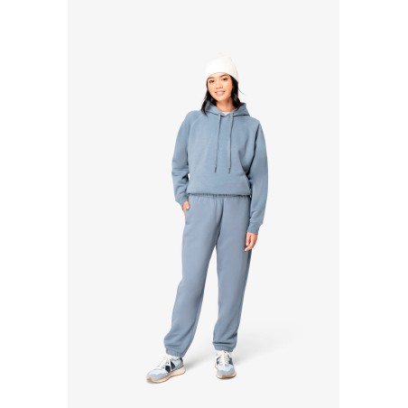 Sudadera ecorresponsable con capucha y mangas raglán mujer