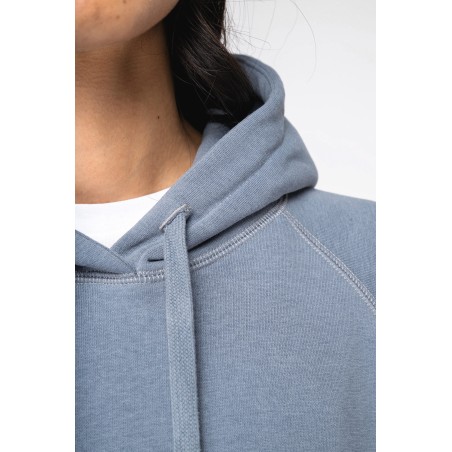 Sudadera ecorresponsable con capucha y mangas raglán mujer