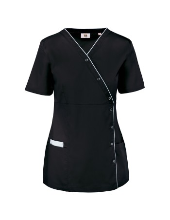Blusa polialgodón con botones a presión mujer 2
