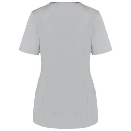 Blusa polialgodón con botones a presión mujer
