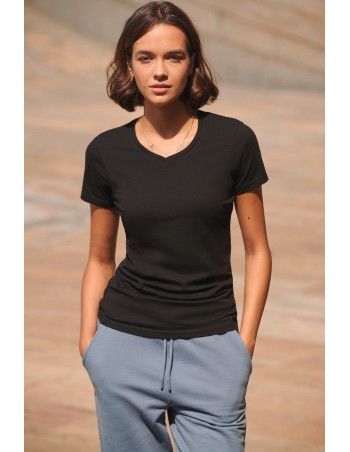 Camiseta Feel Good cuello de pico mujer