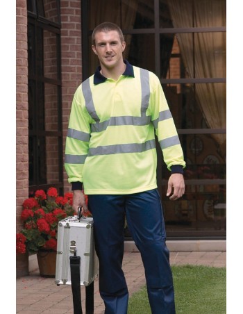 High Visibility Long Sleeve Polo Shirt