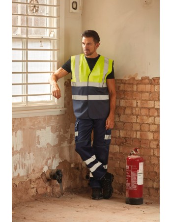 Two-tone high-visibility vest
