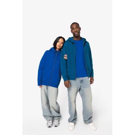Sudadera ecorresponsable con cremallera y capucha unisex
