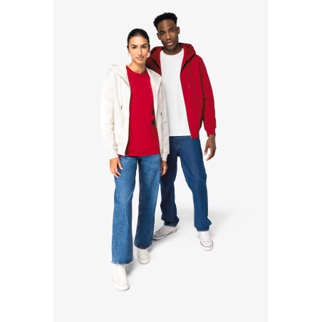 Sudadera ecorresponsable con cremallera y capucha unisex