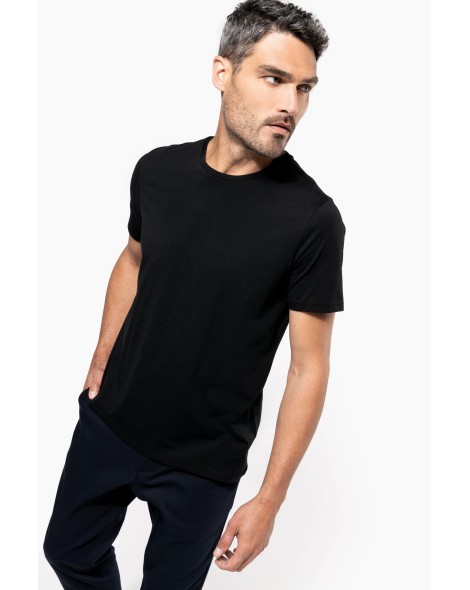 Camiseta Supima® cuello redondo maga corte hombre