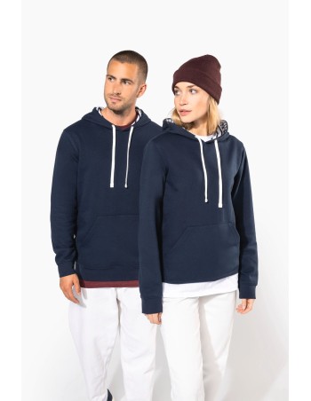 Sudadera con capucha de forro contrastado  - Unisex