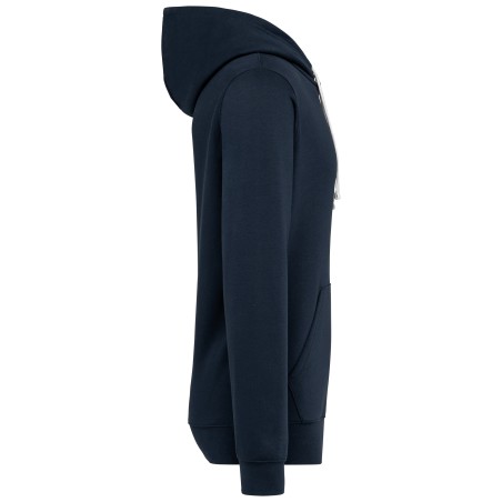 Unisex contrast patterned hooded sweatshirt