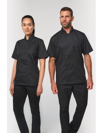 Unisex breathable short sleeve cooking jacket
