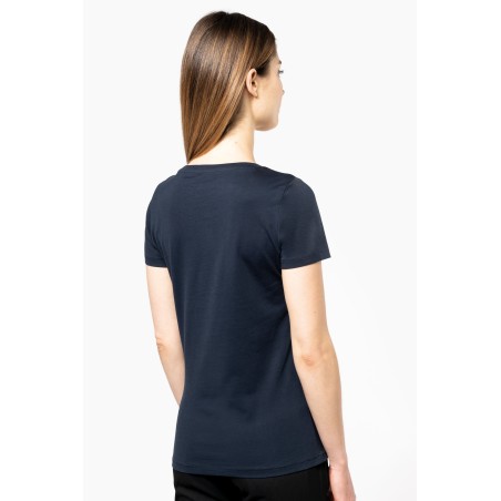 Camiseta Supima® cuello redondo maga corta mujer