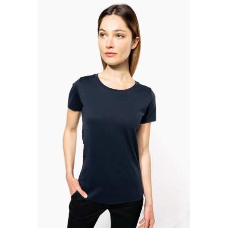Camiseta Supima® cuello redondo maga corta mujer