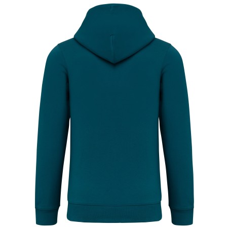 Eco-friendly unisex full zip hooded sweatshirt