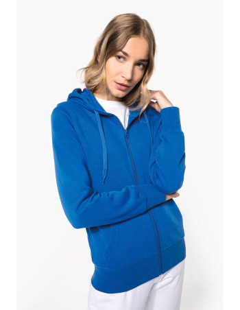 Ladies\\\' eco-friendly zip-through hoodie
