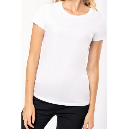 Camiseta Supima® cuello redondo maga corta mujer