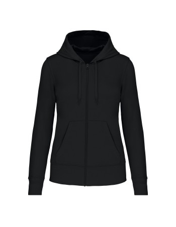 Sudadera con capucha y cremallera ecorresponsable mujer 2