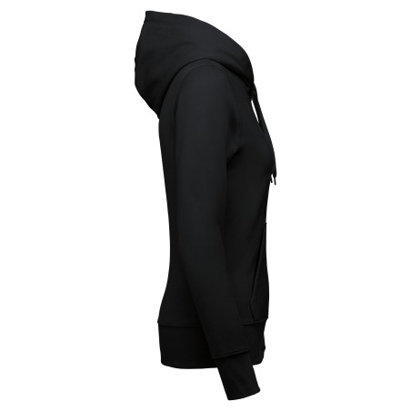 Sudadera con capucha y cremallera ecorresponsable mujer