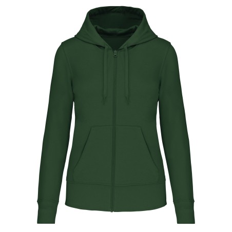 Ladies\\\' eco-friendly zip-through hoodie
