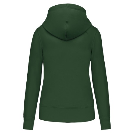 Sudadera con capucha y cremallera ecorresponsable mujer
