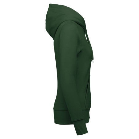 Sudadera con capucha y cremallera ecorresponsable mujer