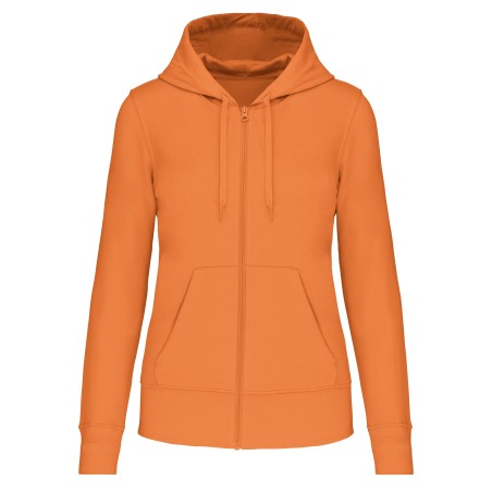 Sudadera con capucha y cremallera ecorresponsable mujer