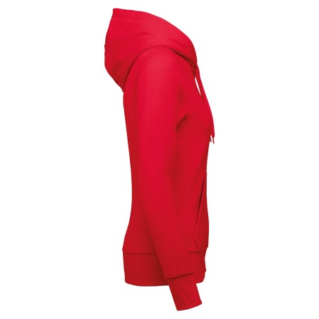 Sudadera con capucha y cremallera ecorresponsable mujer