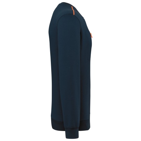 Unisex Day To Day contrasting zip pocket sweatshirt