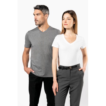 Camiseta Supima® cuello de pico manga corta mujer