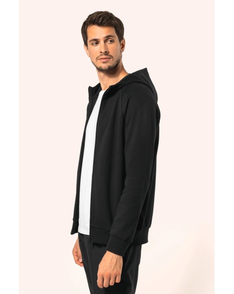 Chaqueta con cremallera y capucha hombre
