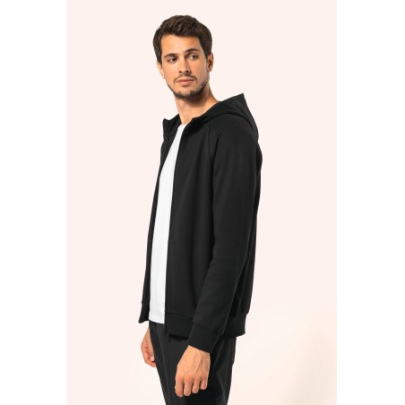 Chaqueta con cremallera y capucha hombre