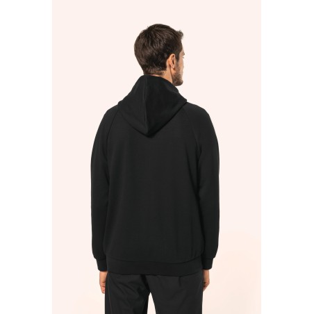 Chaqueta con cremallera y capucha hombre
