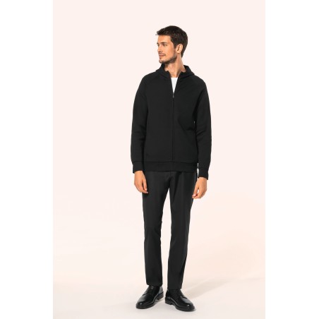 Chaqueta con cremallera y capucha hombre