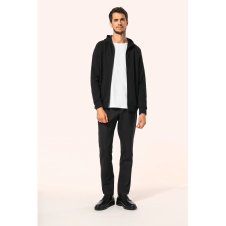 Chaqueta con cremallera y capucha hombre