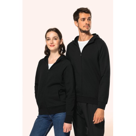 Chaqueta con cremallera y capucha hombre