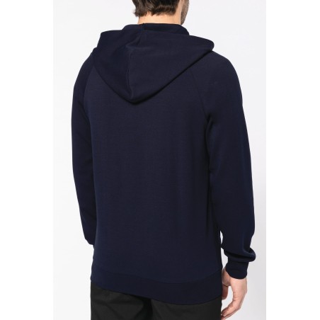 Chaqueta con cremallera y capucha hombre