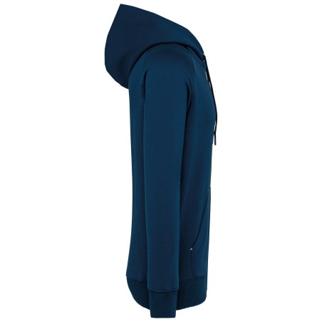 Unisex zipped fleece hoodie