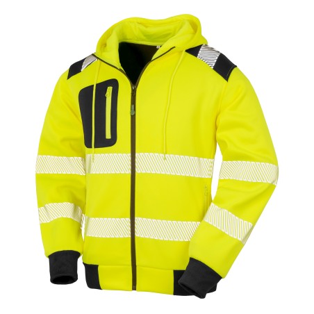 Recycled safety hooded sweatshirt