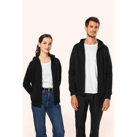 Chaqueta con cremallera y capucha mujer