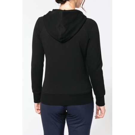 Chaqueta con cremallera y capucha mujer