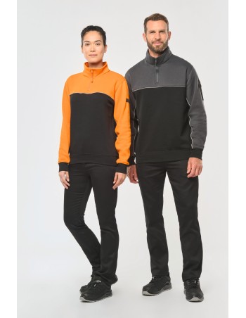 Sudadera 1/4 cremallera ecorresponsable– Unisex