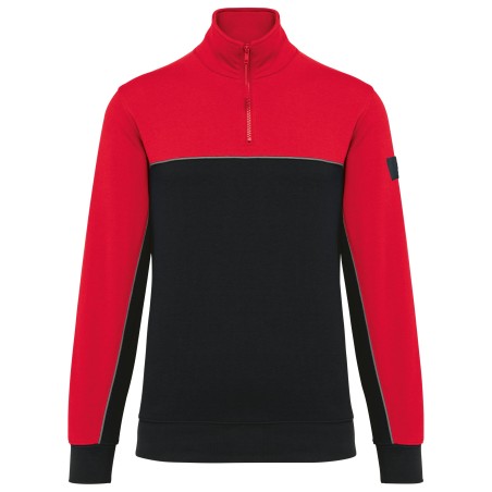 Unisex zipped neck eco-friendly sweatshirt