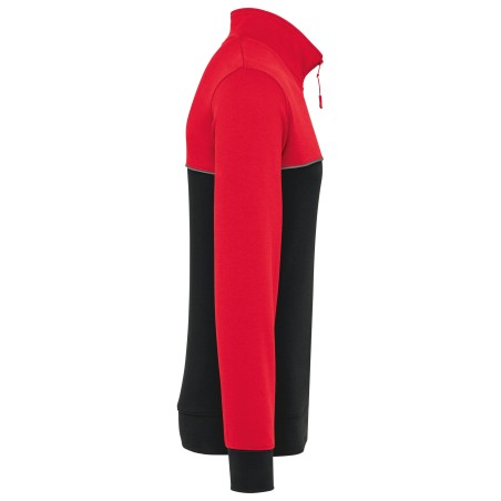 Unisex zipped neck eco-friendly sweatshirt