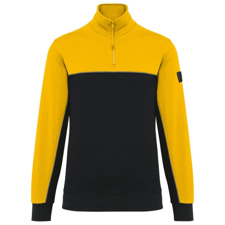 Unisex zipped neck eco-friendly sweatshirt